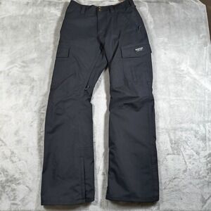 Burton Cargo Snowboard Pants Mens Medium Black Waterproof Ski Winter Snow